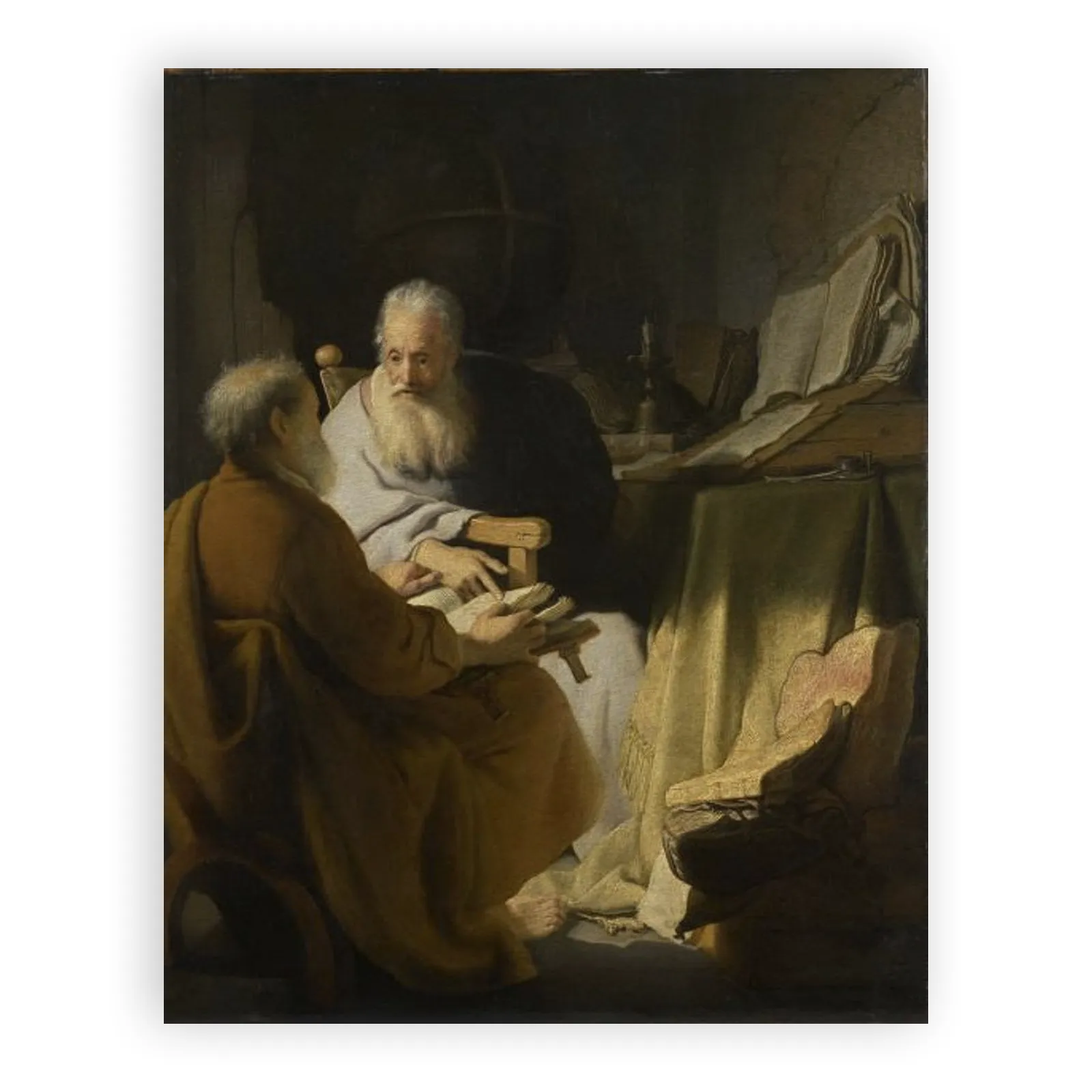 Two Old Men Disputing by Rembrandt Van Rijn - view 6 thumbnail