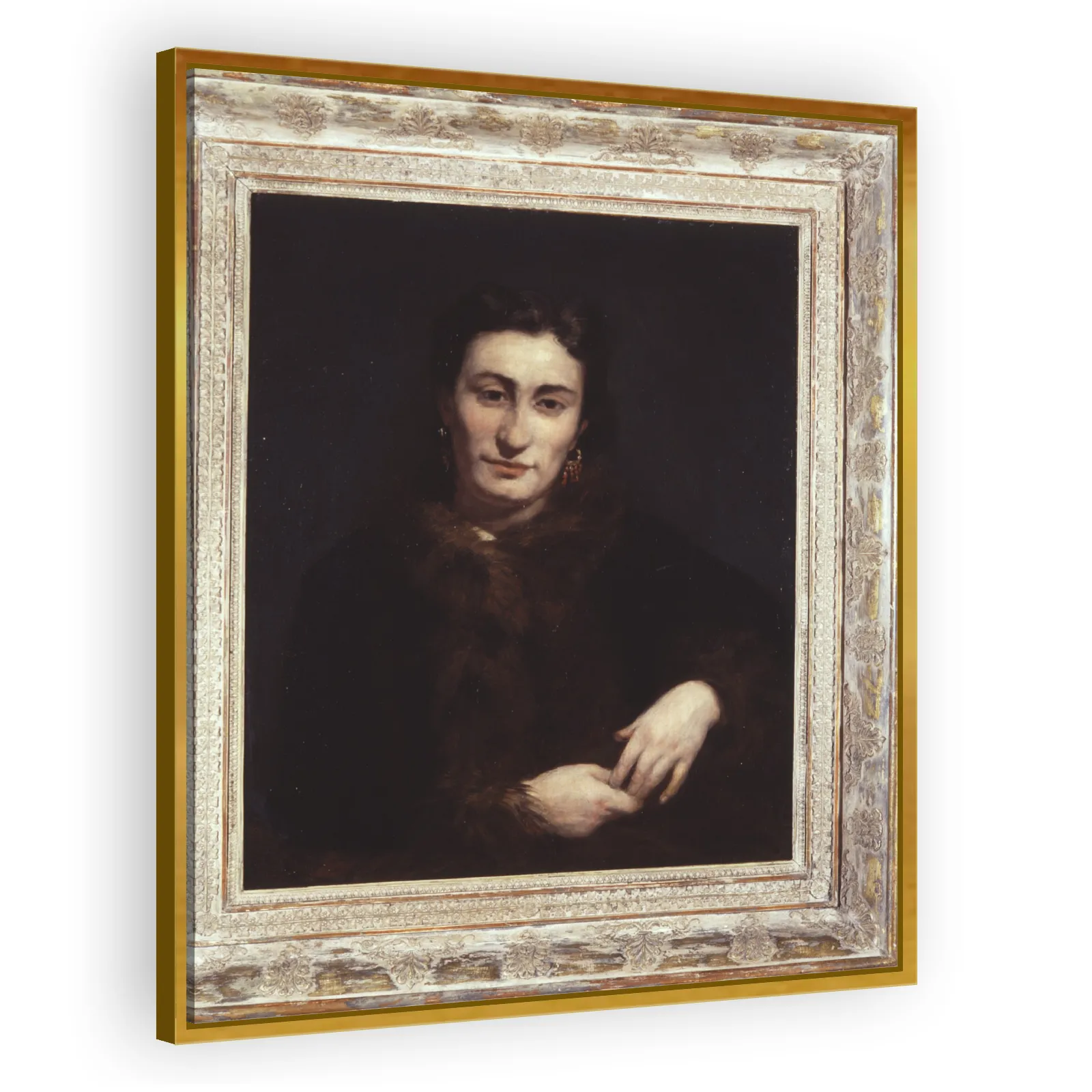 Lady in a Fur-trimmed Coat by Pierre Auguste Renoir - view 3 thumbnail