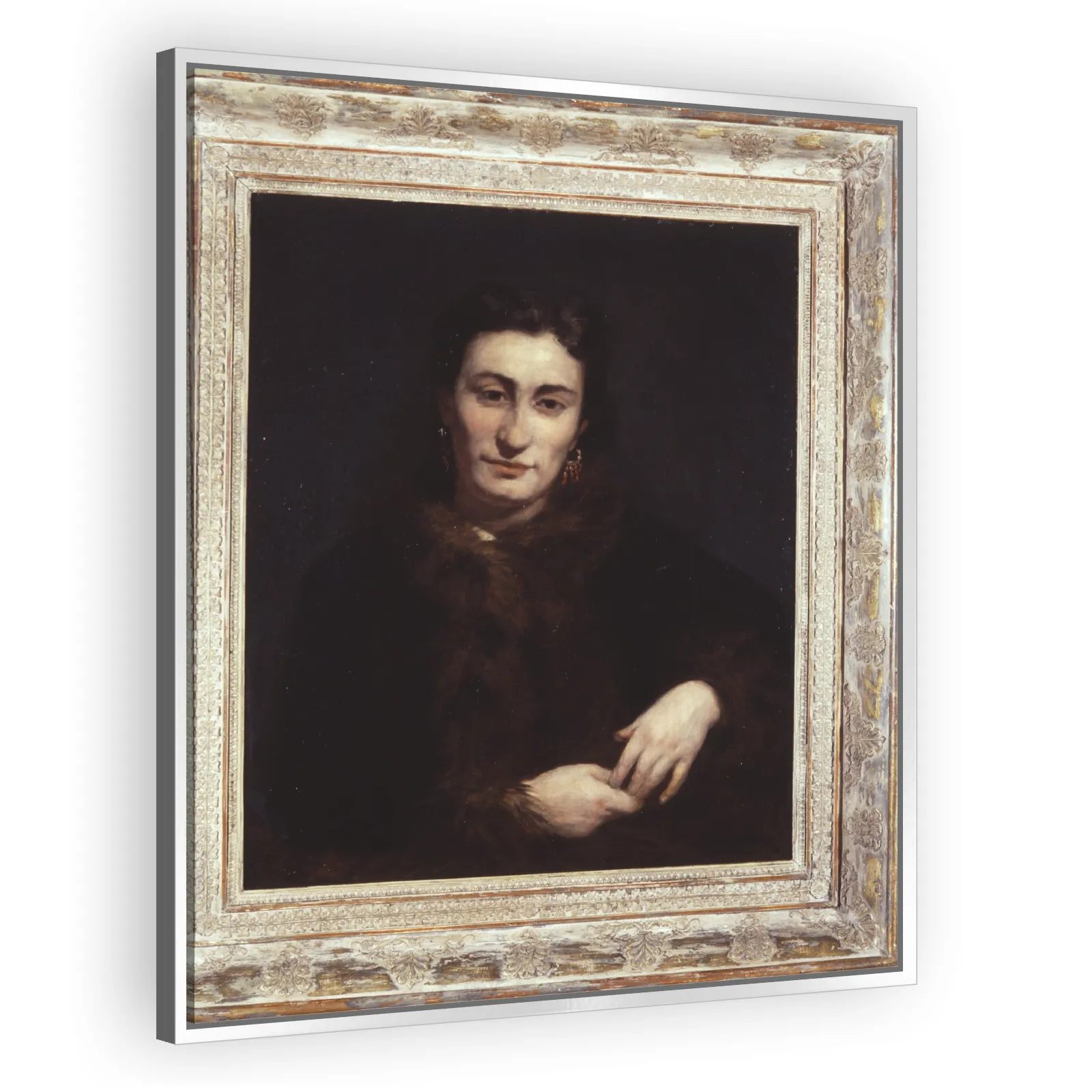 Lady in a Fur-trimmed Coat by Pierre Auguste Renoir - view 4 thumbnail