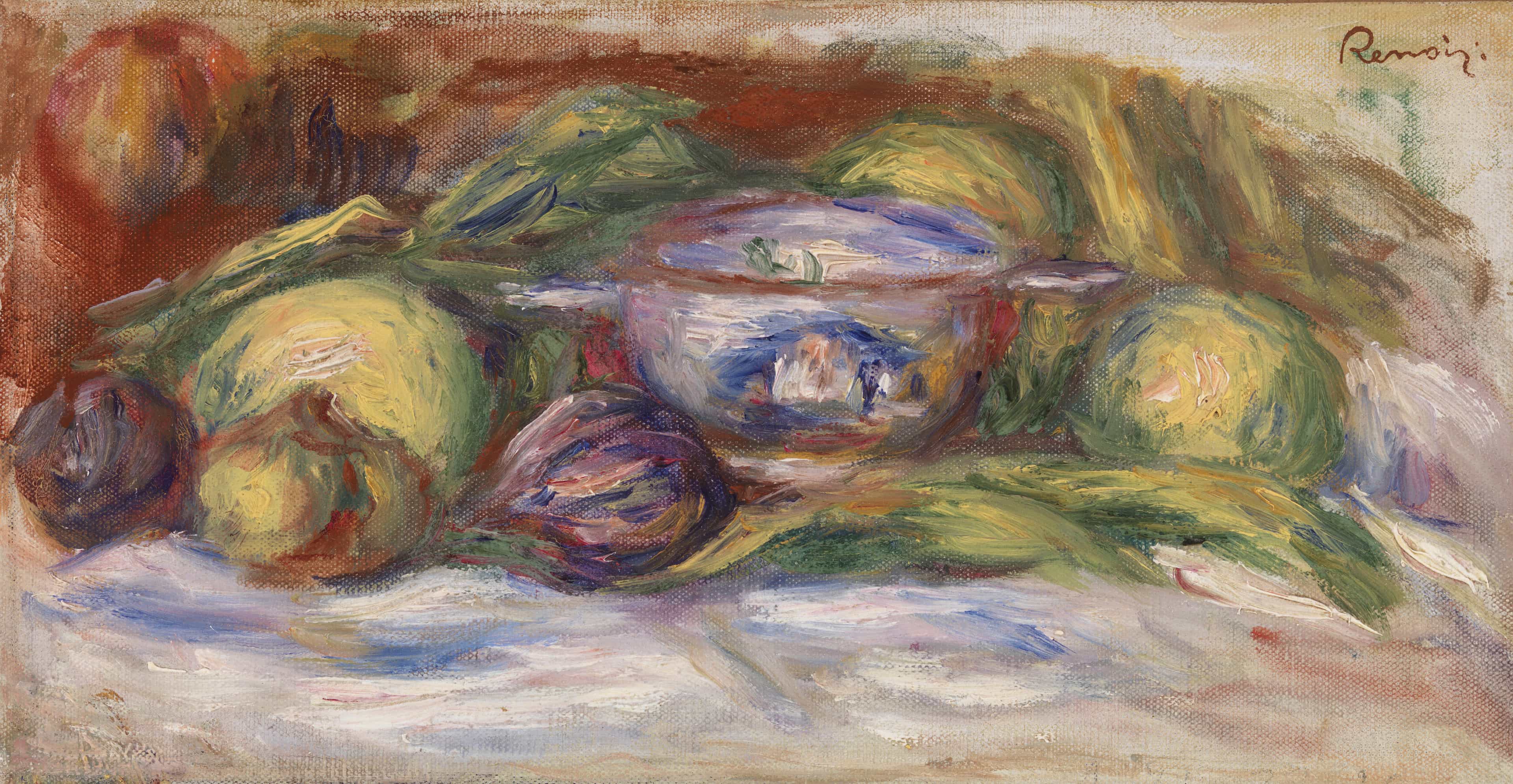 Bowl, Figs, and Apples (Écuelle, figues et pommes) by Pierre-Auguste Renoir