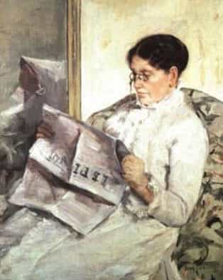 Reading Le Figaro by Mary Cassatt