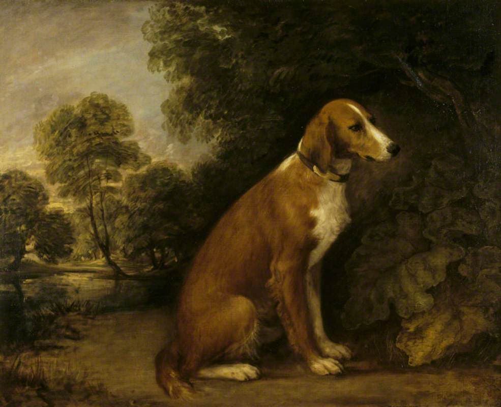 A Setter Seated in a Landscape