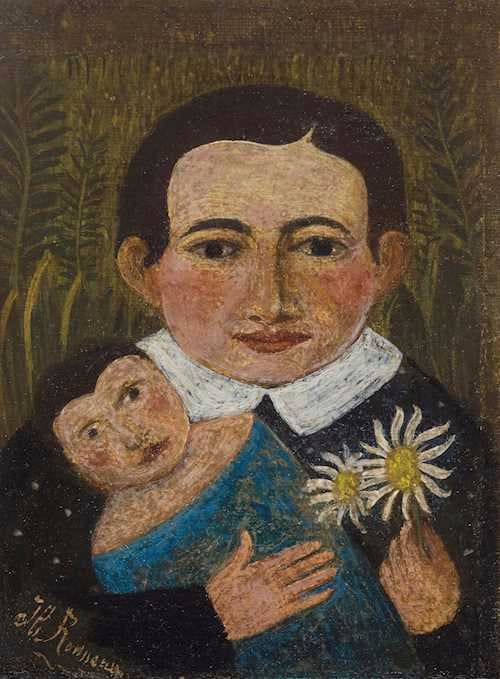 La petite Fille à la poupée et aux deux marguerites