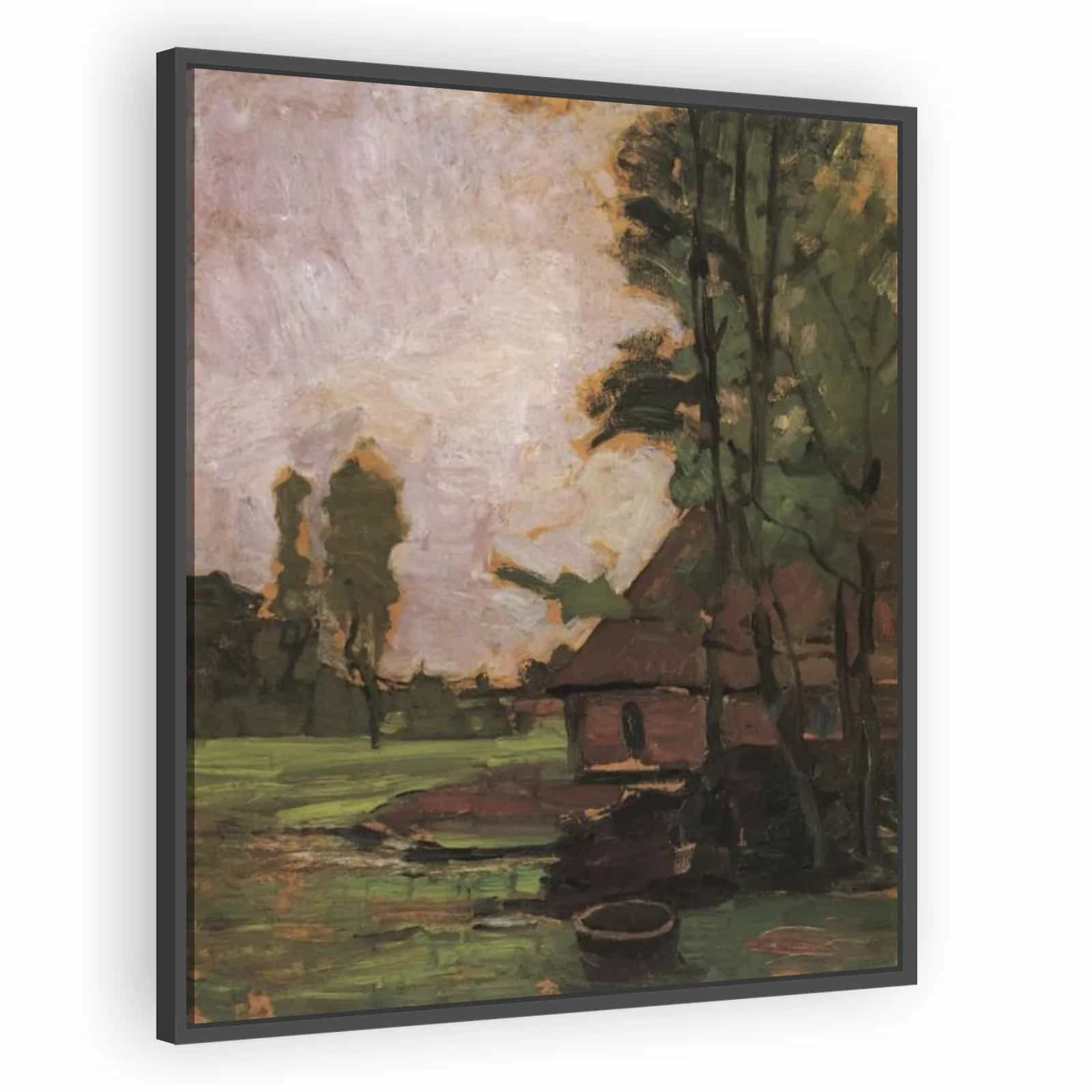 Farm Building and Well by Piet Mondrian - alternate view