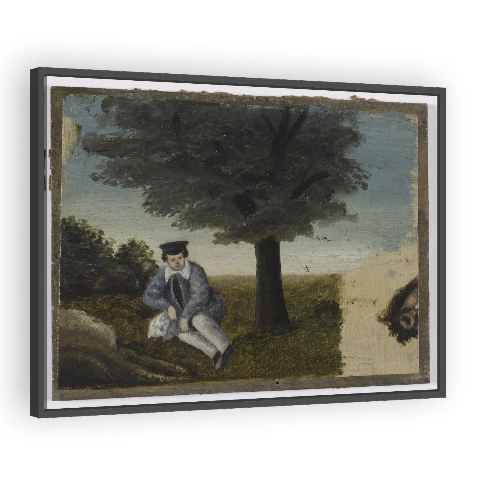 Autoportrait de Gustave Courbet à quatorze ans — fragment de tête barbue by Gustave Courbet