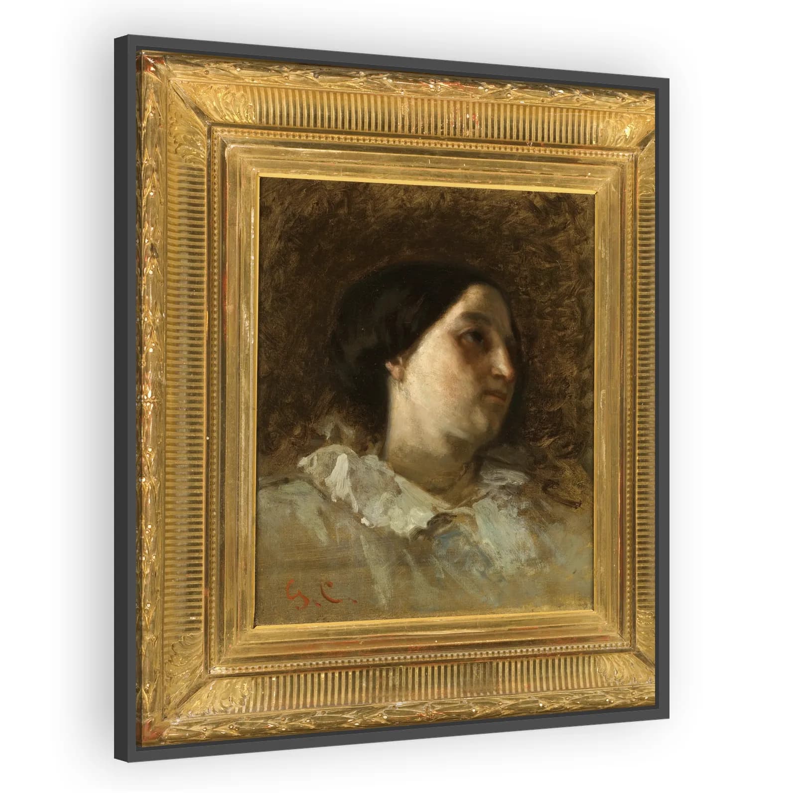 Étude de femme (H. Bonion) by Gustave Courbet