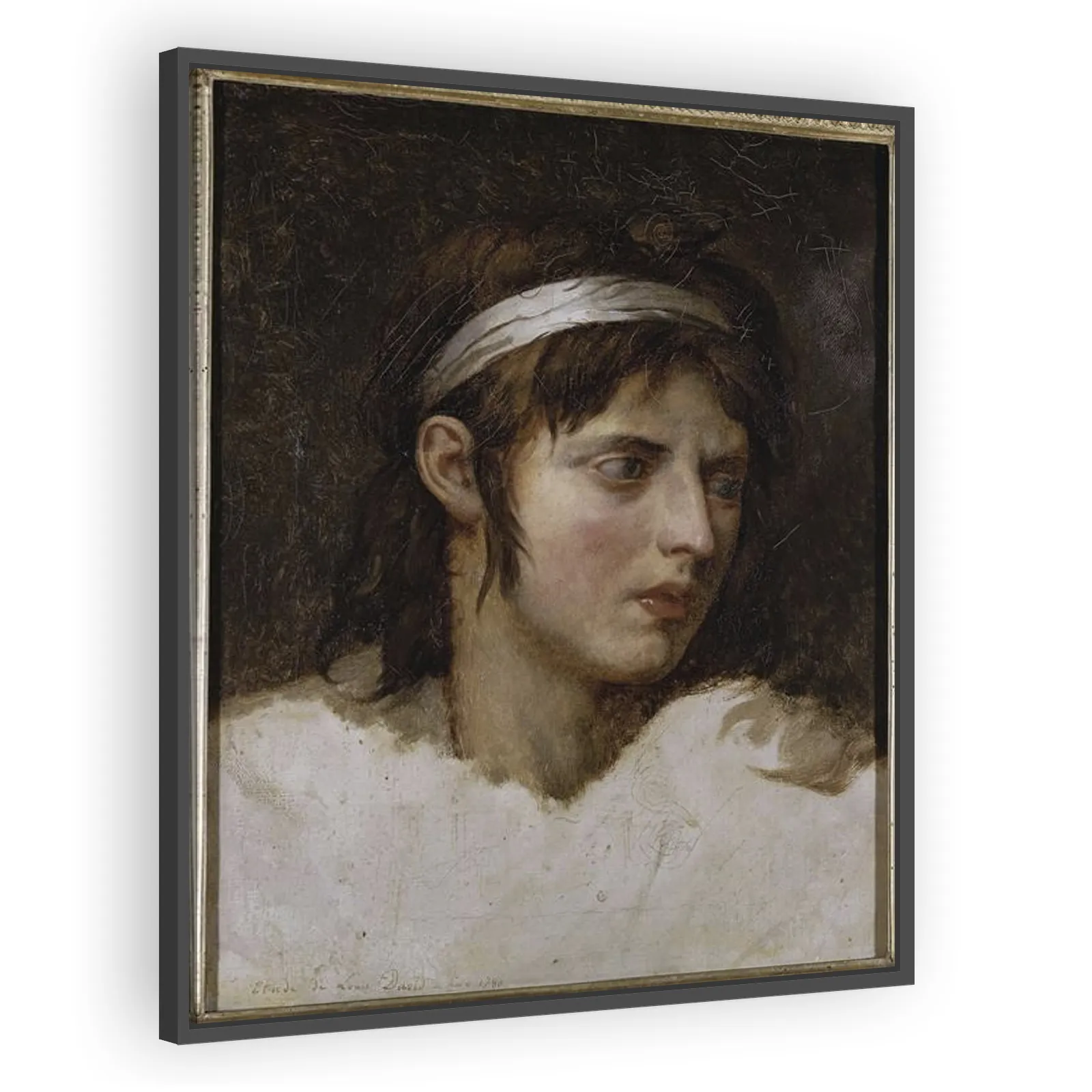 Tête de jeune homme au diadème by Jacques Louis David