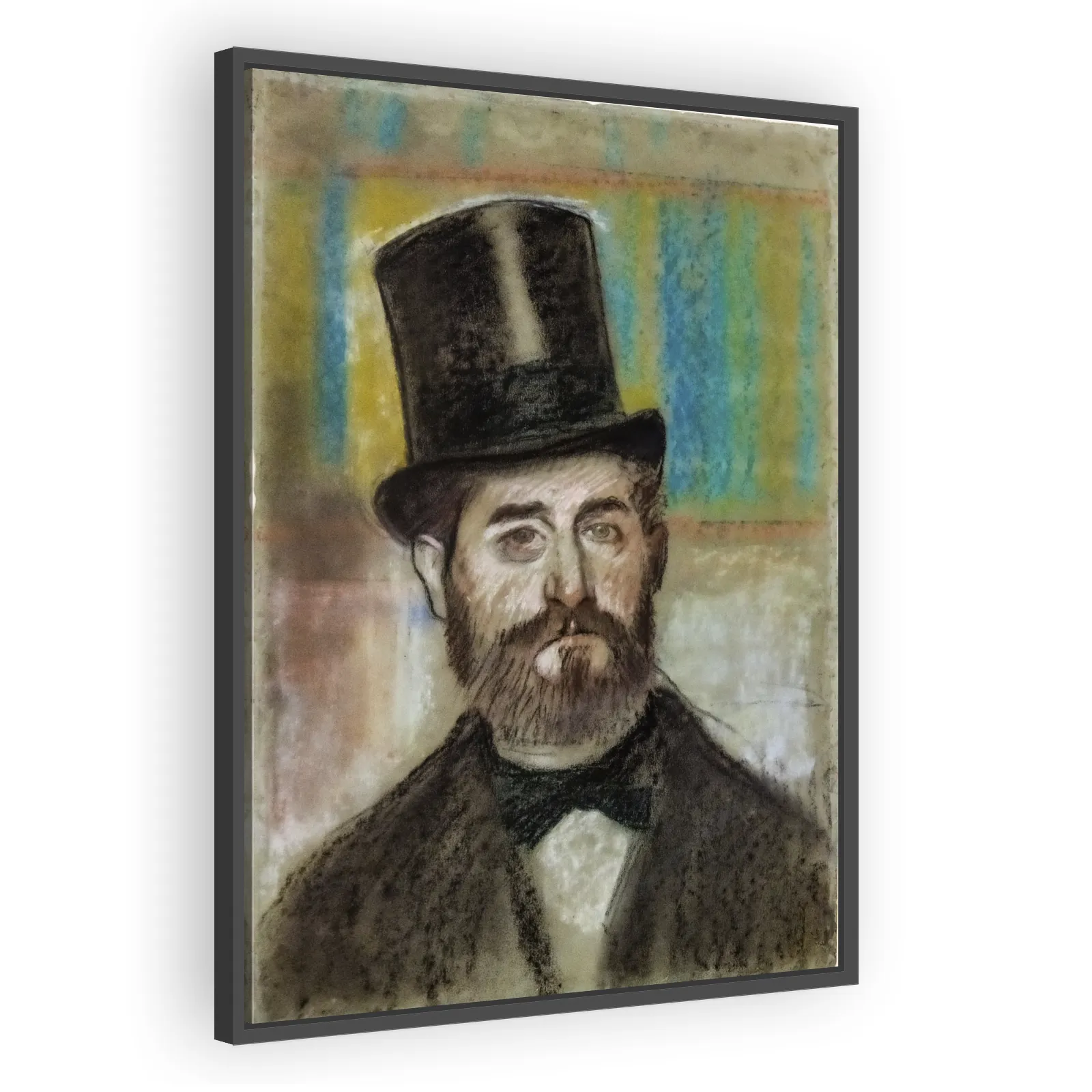 The Man with Opera Hat by Edgar Degas