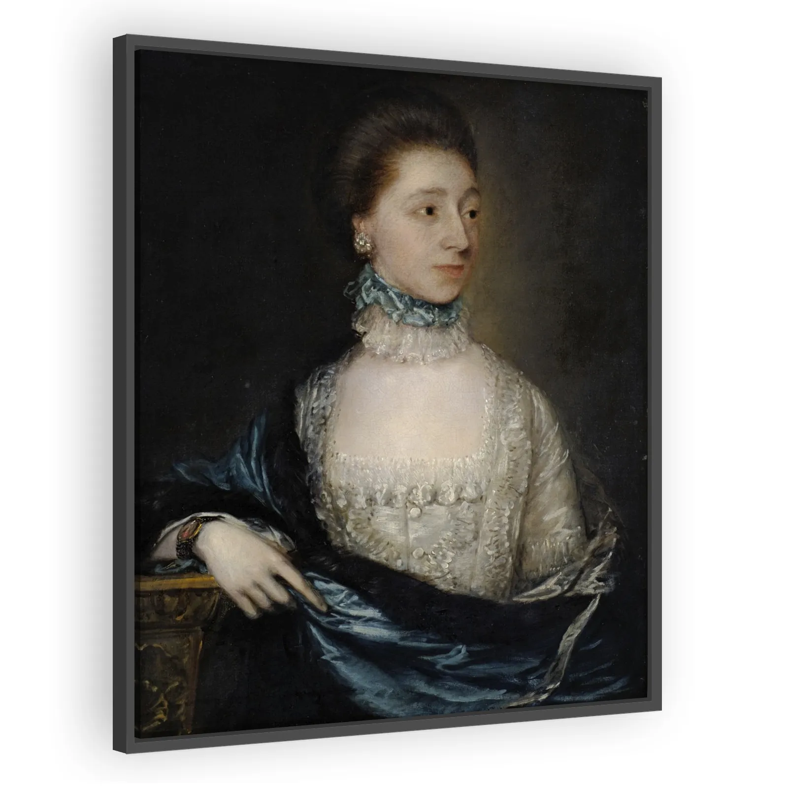 Portrait of an Unknown Lady with a Blue Cloak by Thomas Gainsborough