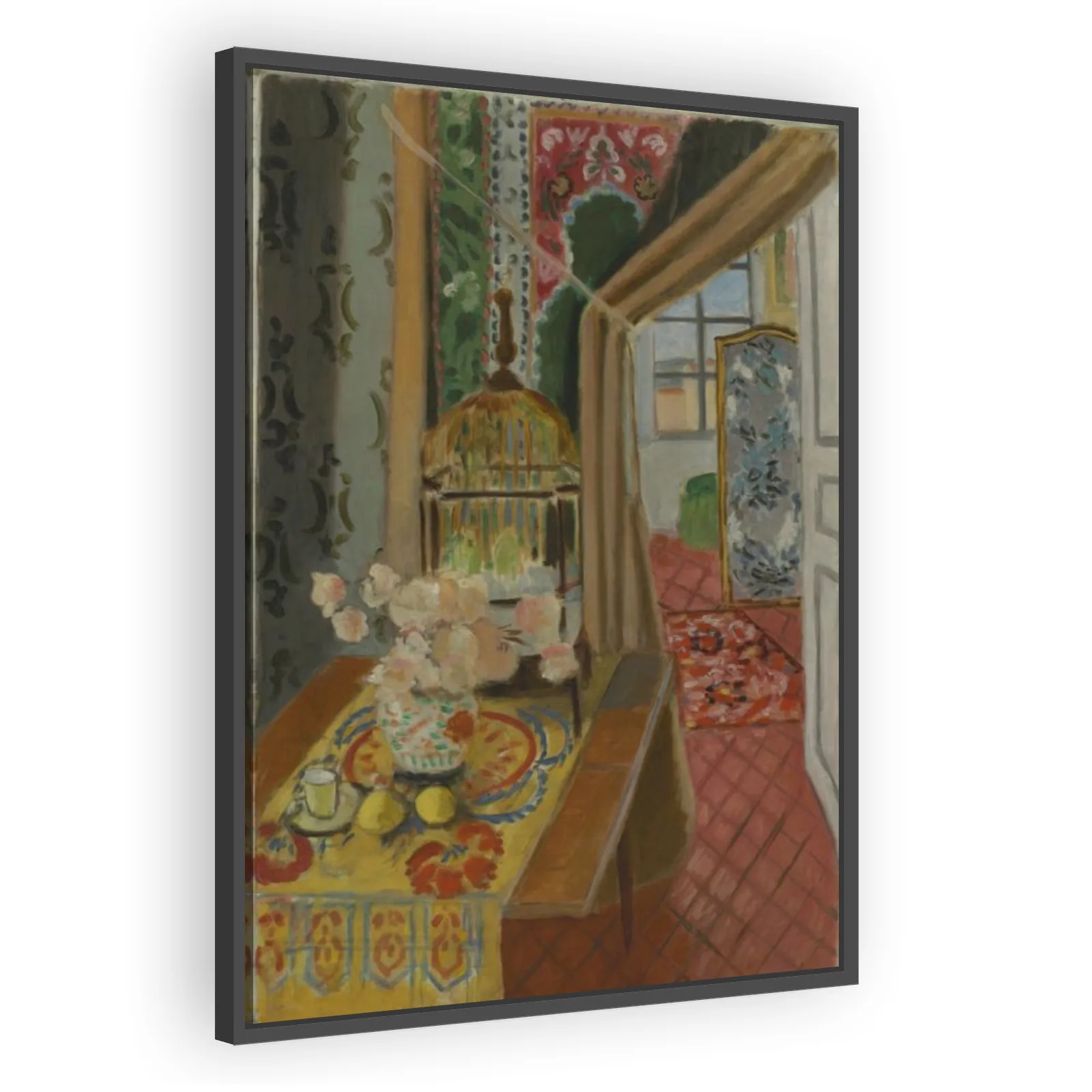 Interior, Flowers and Parakeets by Henri Matisse