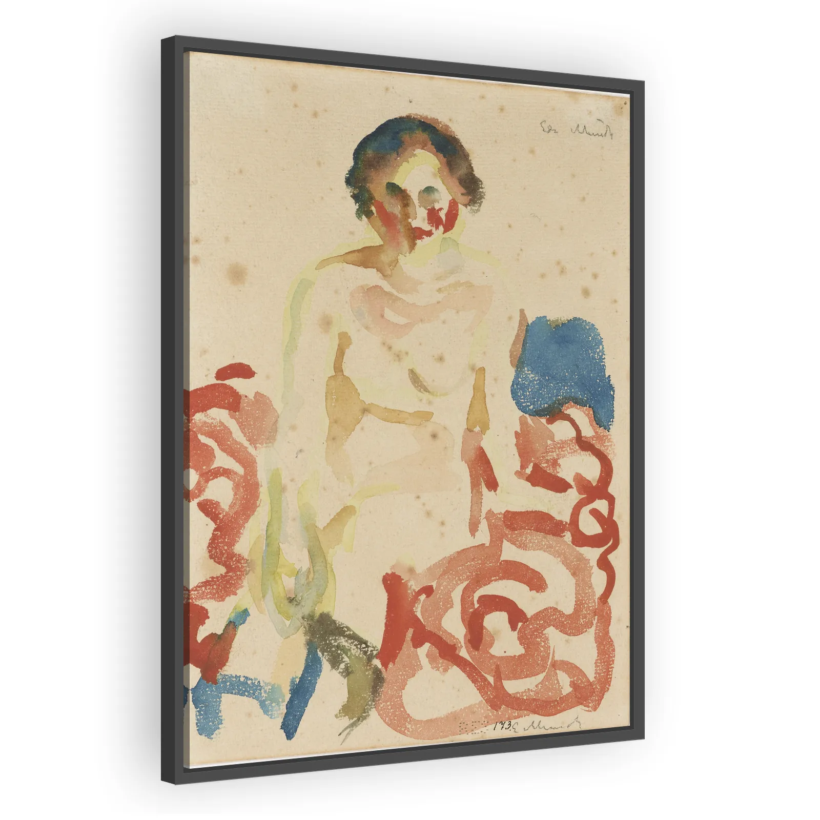 Seated Female Nude with Stockings by Edvard Munch