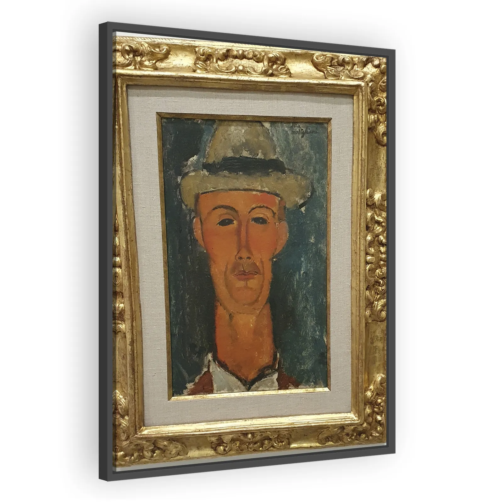 Gaston Modot with Hat by Amedeo Modigliani
