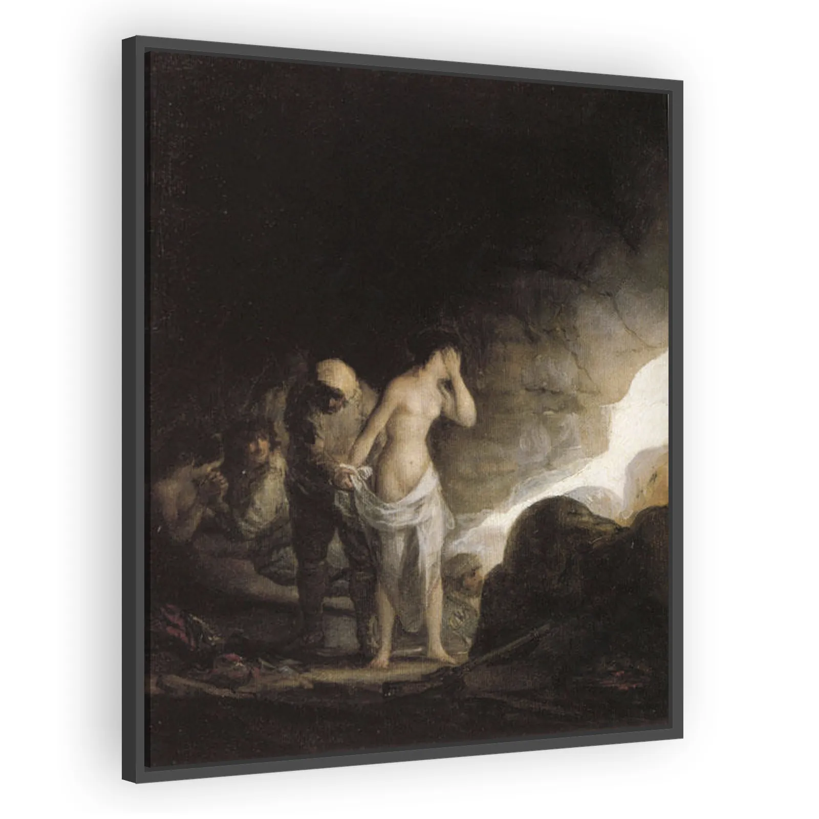 Bandido desnudando a una mujer by Francisco Goya