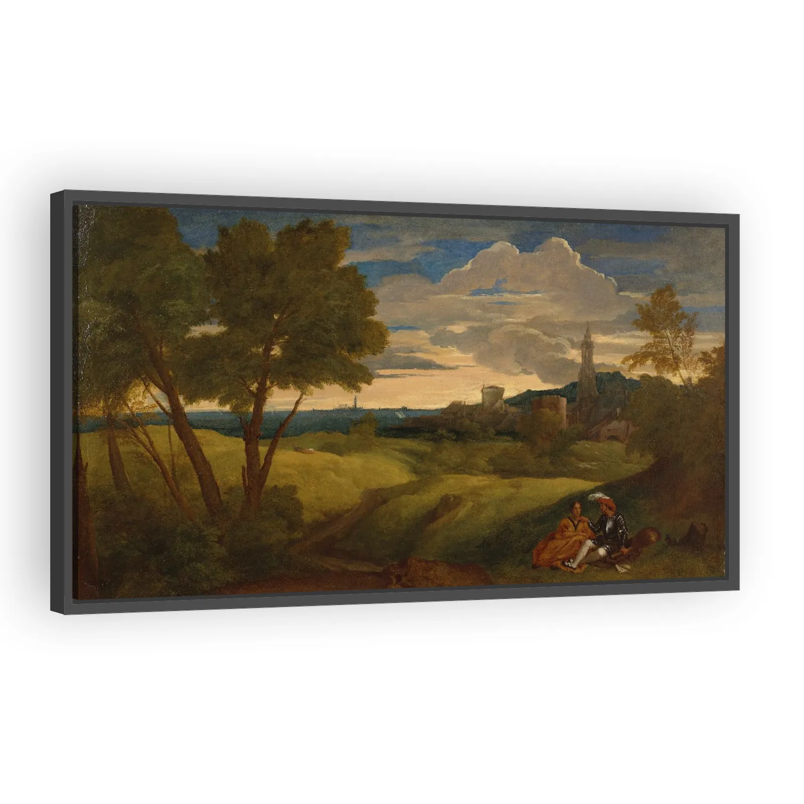 Evening Landscape with Couple by Titian