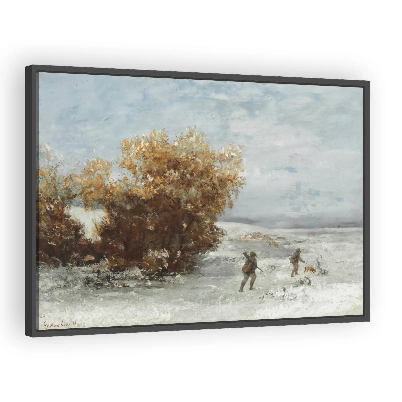 Hunters in the Snow by Gustave Courbet