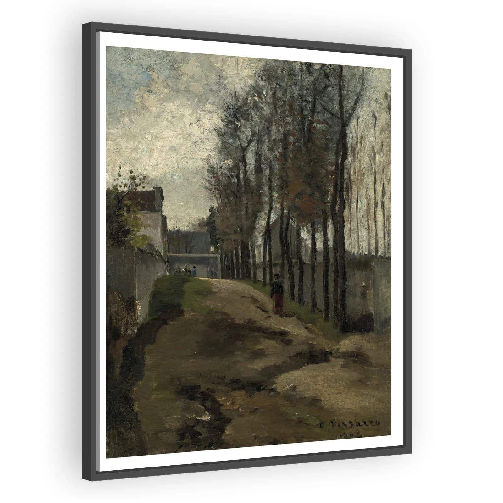 Le Chemin, paysage hivernal by Camille Pissarro