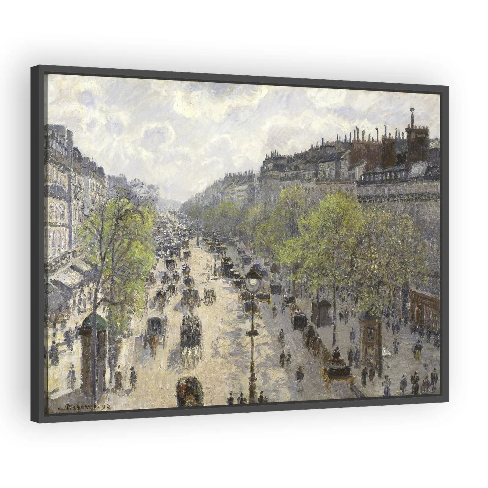 Boulevard Montmartre, Spring by Camille Pissarro