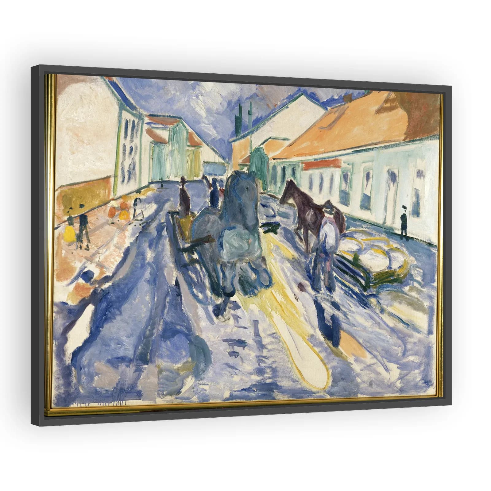 Runaway Horse in Street by Edvard Munch