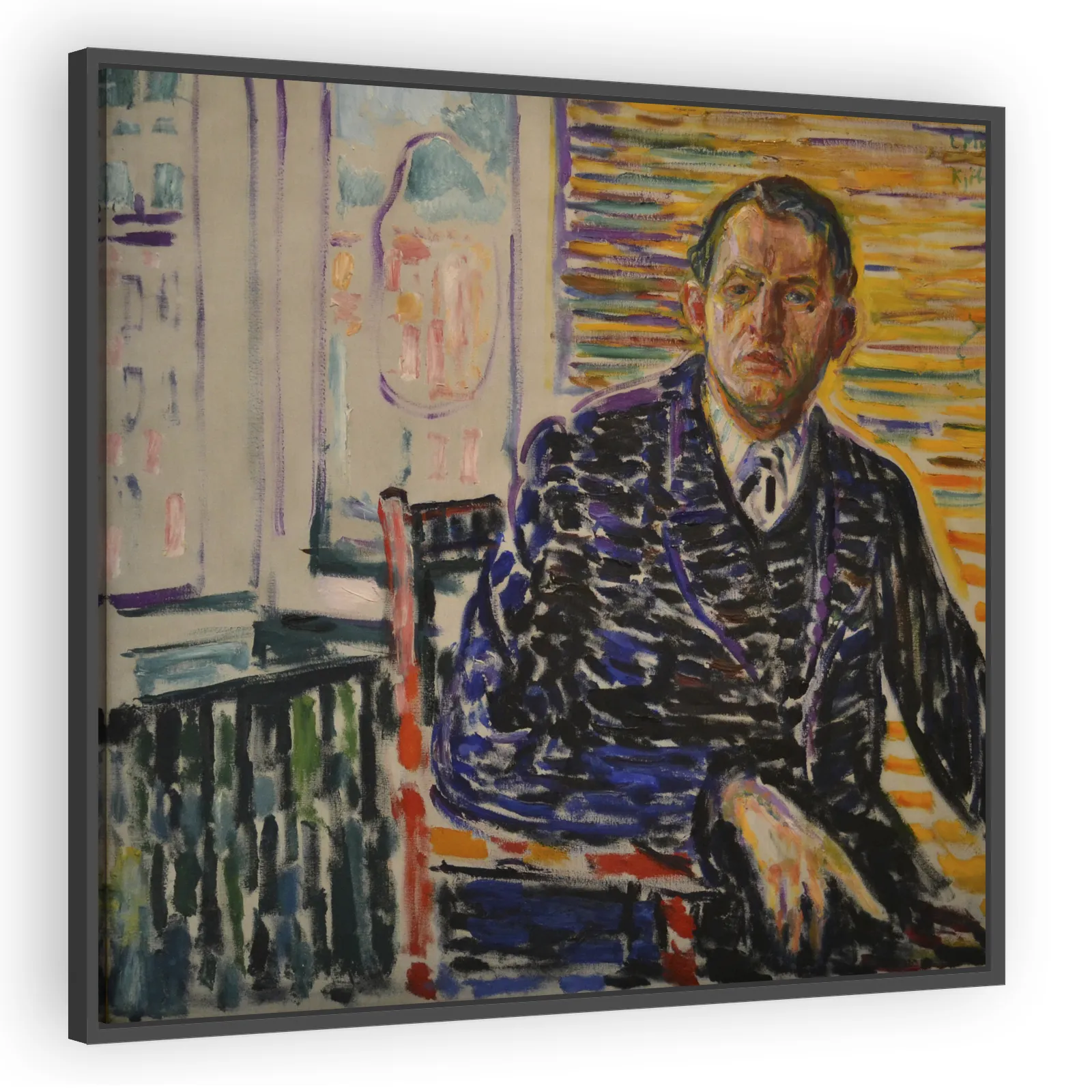 Self-Portrait in the Clinic by Edvard Munch