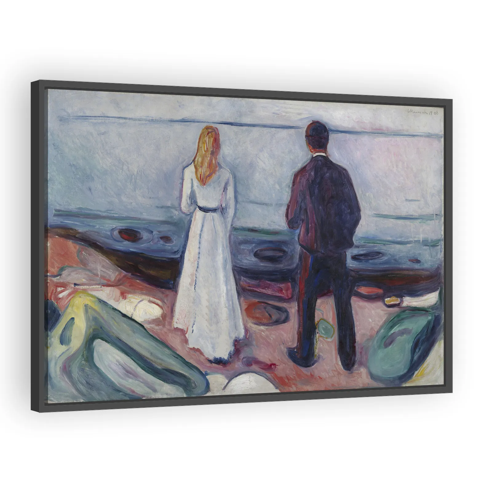 Two Human Beings. The Lonely Ones by Edvard Munch