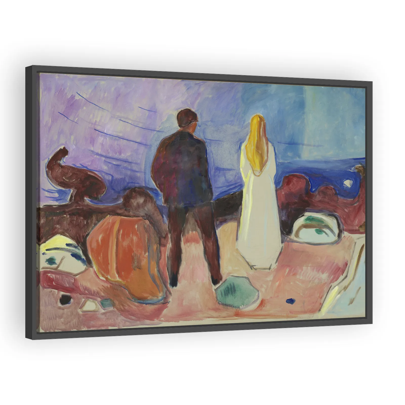 Two Human Beings. The Lonely Ones by Edvard Munch