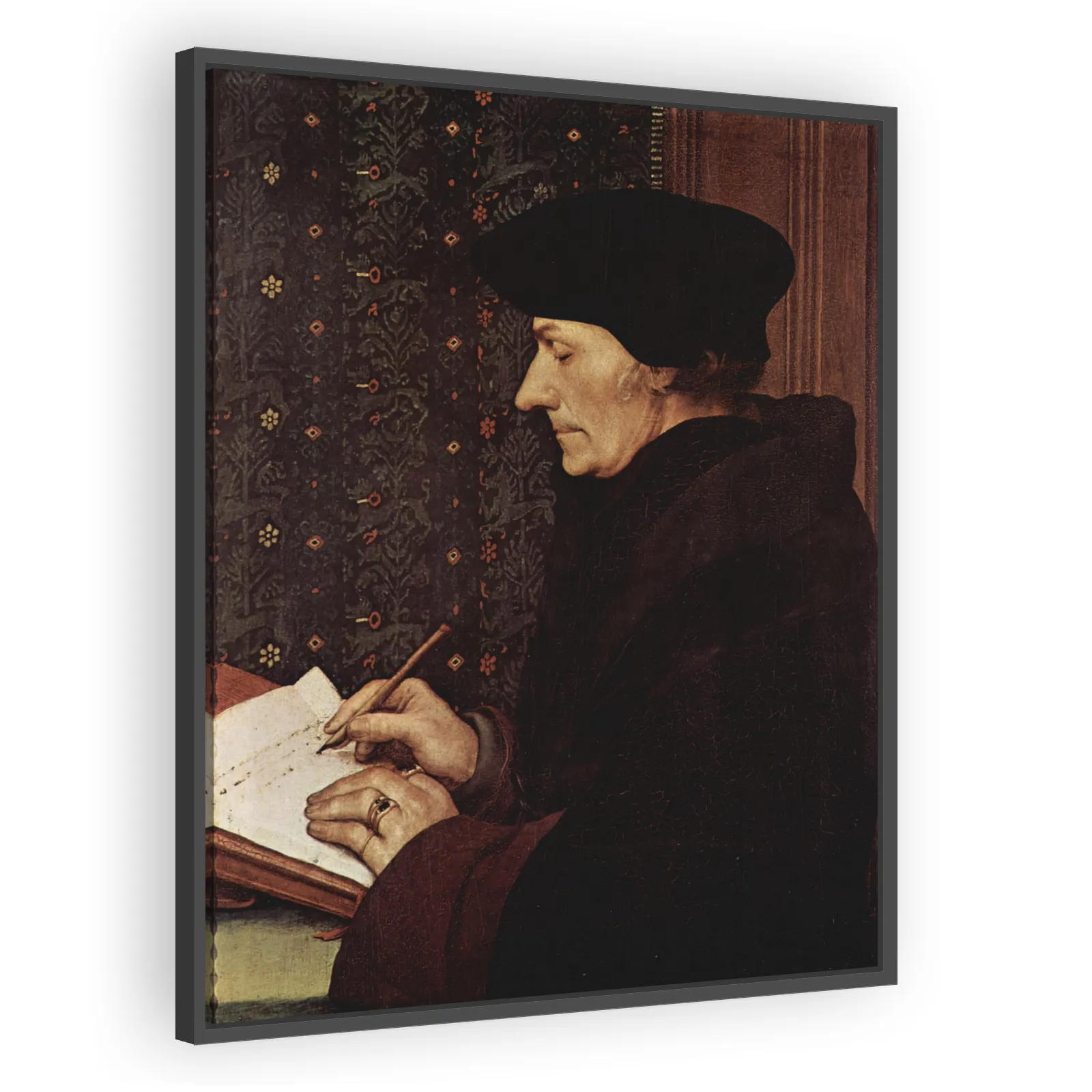 Portrait of Erasmus Writing (1467–1536) by Hans Holbein The Younger