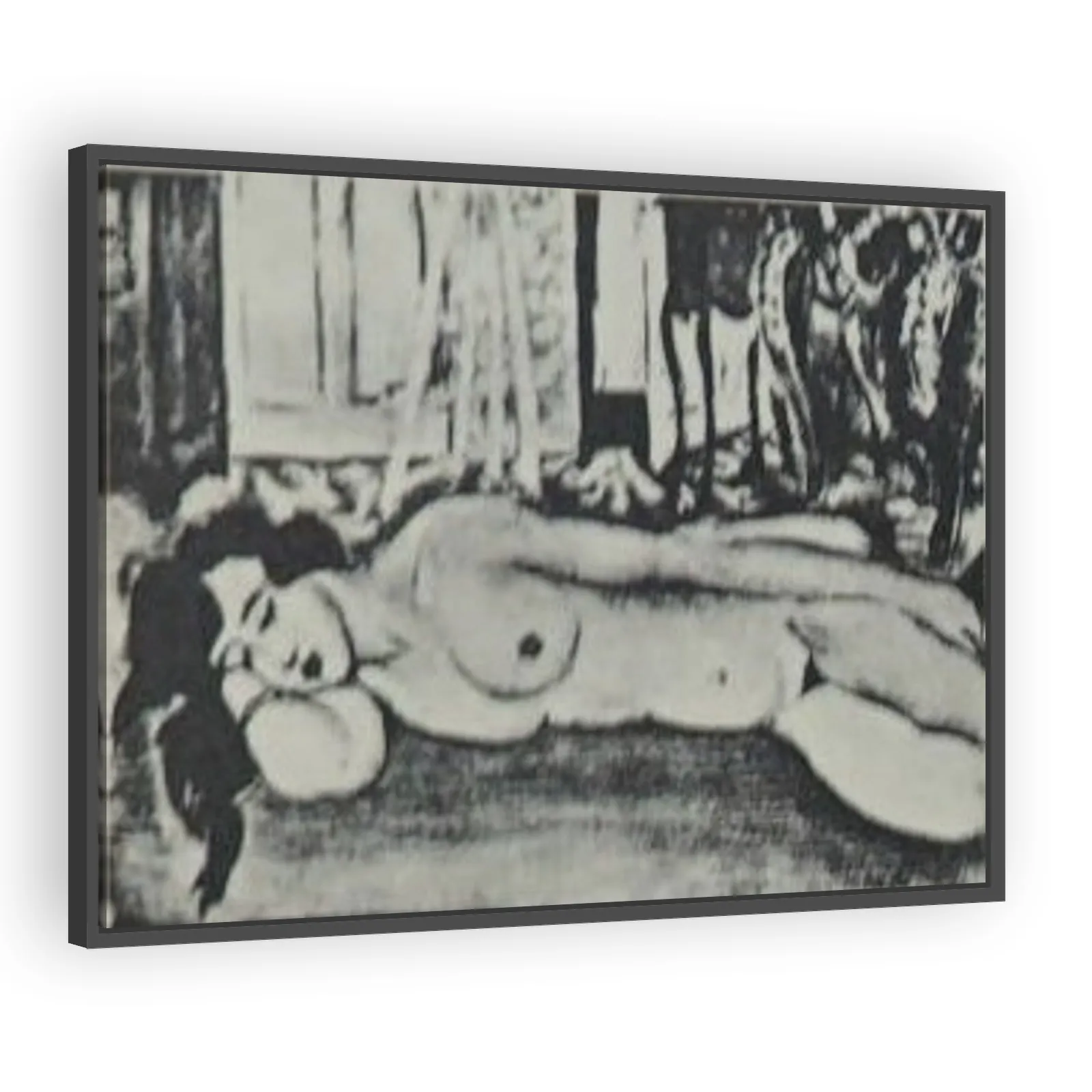 Reclining Nude on a Pink Couch by Henri Matisse