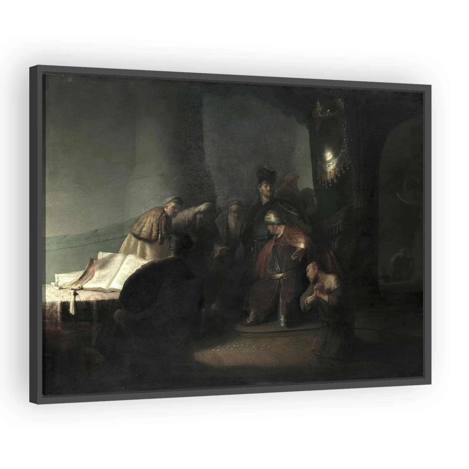 Judas Repentant, Returning the Pieces of Silver by Rembrandt Van Rijn