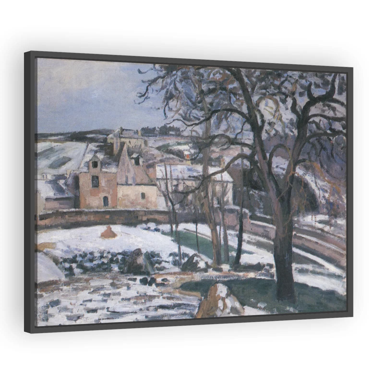 Effect of Snow at L'Hermitage, Pontoise by Camille Pissarro