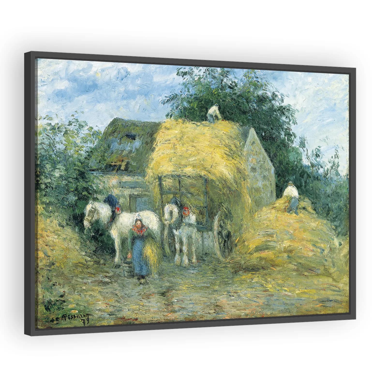 The Hay Cart, Montfoucault by Camille Pissarro
