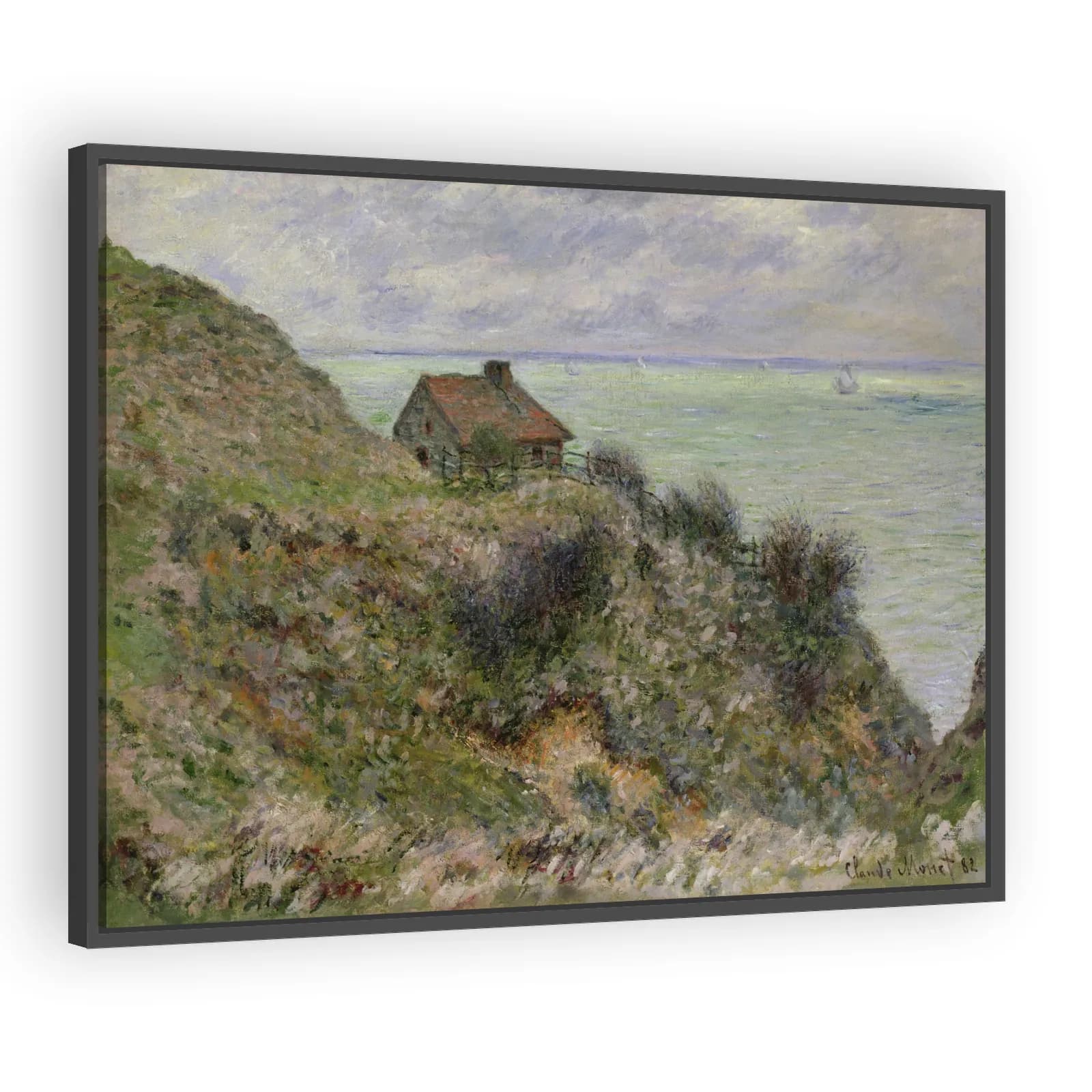 Fisherman Hut, Cloudy Weather by Claude Monet