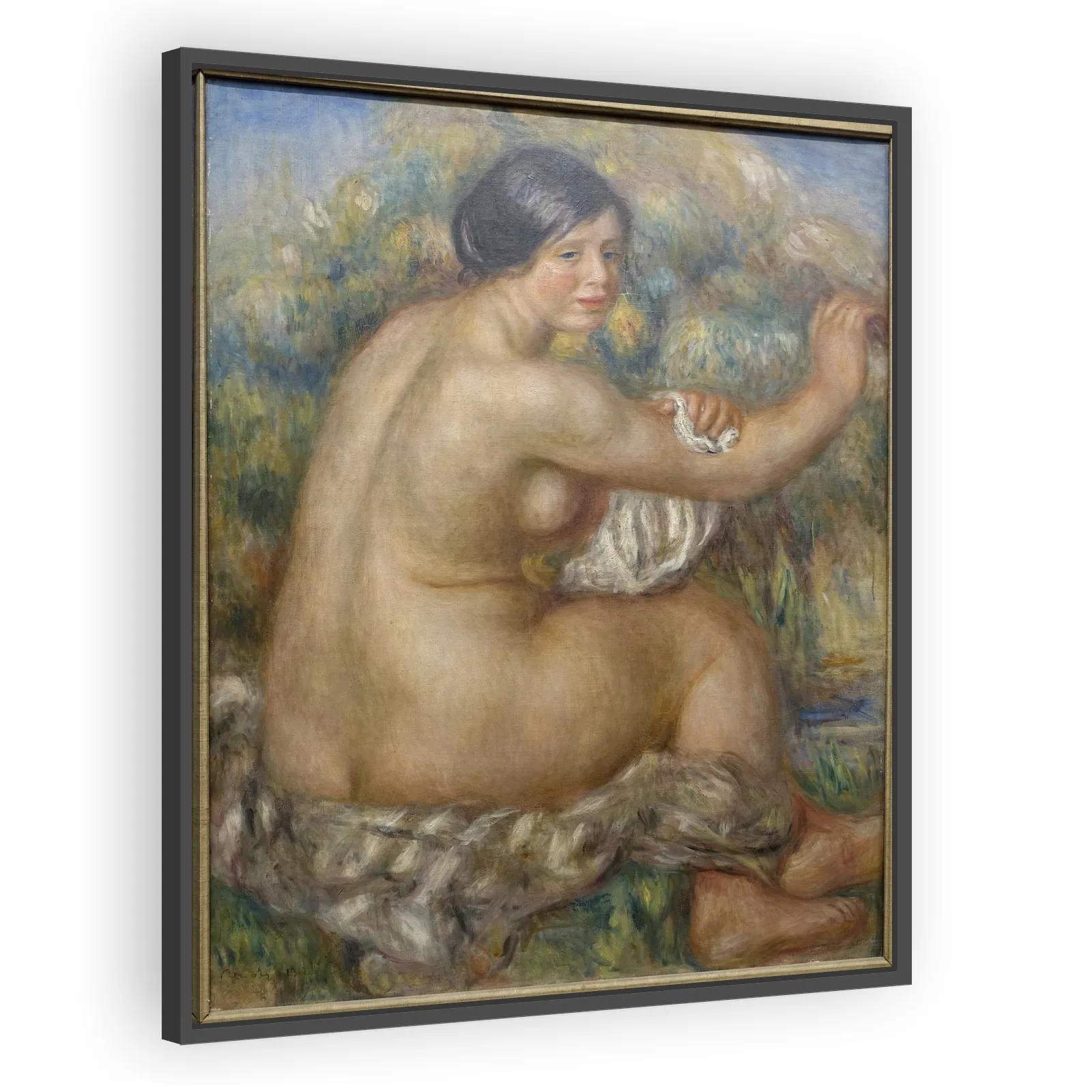 Banhista enxugando o braço direito by Pierre Auguste Renoir