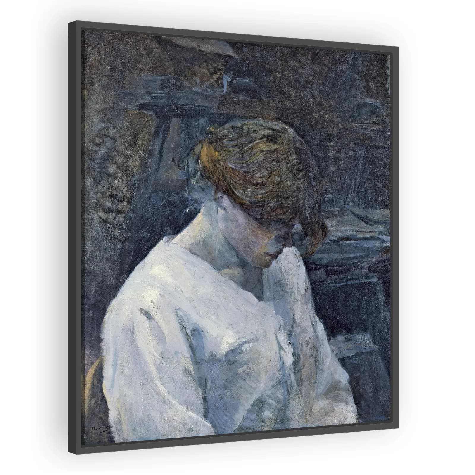 La Rousse in a White Blouse by Henri De Toulouse Lautrec